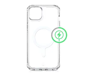 itSkins HYBRID_R čirá / Kryt / Apple iPhone 15 Plus / MagSafe / Odolnost pádu 3 m