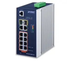 Planet IGS-4215-8P2T2S / Switch průmyslový / L2/L4 Managed / 8x GbE PoE+ / 2x GbE / 2x SFP / IP30