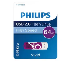 Philips Vivid Edition Magic Purple 64GB / Flash disk / USB 2.0