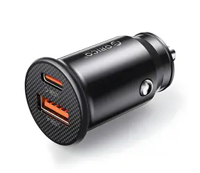 Orico PowerMini černá / Autonabíječka / USB-C + USB-A / 30 W