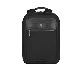 Victorinox Mythic Deluxe Backpack černá / Batoh pro notebook 15,6" / Tablet 11" / 21 l / Nylon a kůže