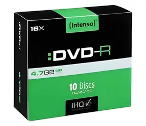 Intenso DVD-R 4,7GB / Optické médium / 16x / 10 ks / Slim case