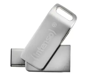 Intenso cMOBILE Line stříbrná / USB flash disk / USB-C a USB-A / 64GB / USB 3.2 Gen 1