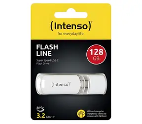 Intenso Flash Line 128GB bílá / Flash disk / USB-C / USB 3.2 Gen 1 / čtení 70 MB/s