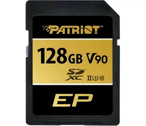 Patriot EP V90 128GB / Paměťová karta SDXC / UHS-II U3 / V90 / Class 10 / 300/260 MB/s
