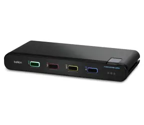 Linksys Secure Single Head DP/HDMI KVM přepínač / KVM přepínač / 4 porty / DisplayPort + HDMI / PP4.0