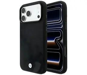 BMW Kevlar Metal Logo černá / Zadní kryt / MagSafe / iPhone 17 Pro Max/18 Pro Max