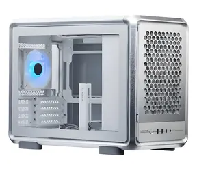 Cooler Master MasterFrame 400 Mesh stříbrná / Skříň / Micro-ATX, Mini-ITX / Průhledná bočnice / 1x 120 mm ARGB fan