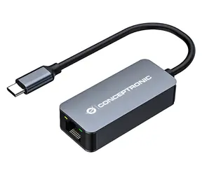 Conceptronic ABBY12GC šedá / Síťový adaptér / USB-C / 2,5 Gbit/s / RJ-45 / hliník