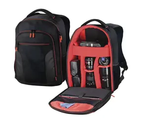 Hama Miami 190 černo-červená / Batoh na fotoaparát / Kapsa na tablet 10,1 palce / Polyester