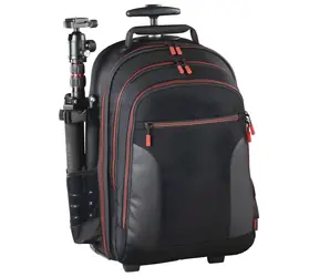 Hama Miami 200 černá / Batoh na fotoaparát / s kolečky a rukojetí / kapsa na tablet / 2,9 kg