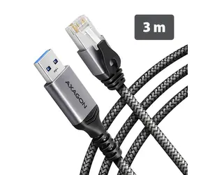 AXAGON ADE-AM30 / Síťová karta / USB-A / Gigabit Ethernet / integrovaný kabel CAT6 3 m / auto instal