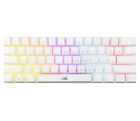 Baracuda DOLPHIN bílá / Herní mechanická klávesnice / Modré spínače / RGB / USB / Antighosting 22 kláves