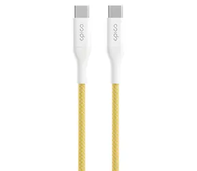 Epico UltraLink 60W kabel USB-C na USB-C EC22 žlutá / 1,5 m / 60 W / 480 Mb/s / textilní opletení