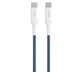 Epico UltraLink EC22 modrá / Kabel USB-C na USB-C / 60 W / 1,5 m / 480 Mb/s / textilní opletení