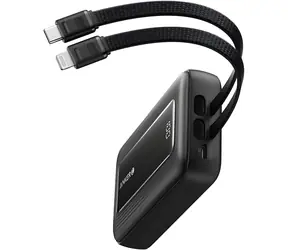 Anker Zolo 10000mAh černá / Powerbanka / 35W / s kabelem USB-C a Lightning / USB-C + USB-A