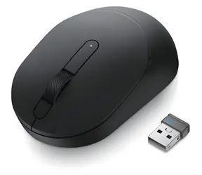 DELL MS3320W černá (570-ABHK) / Bezdrátová optická myš / 1600dpi / 3 tlačítka / 2.4GHz / Bluetooth / 1x AA baterie