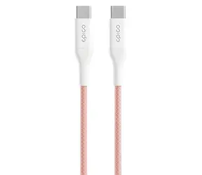 Epico UltraLink EC22 růžová / Kabel USB-C na USB-C / 60 W / 1,5 m / 480 Mb/s / textilní opletení