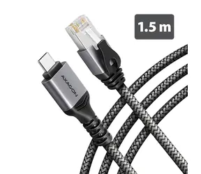 AXAGON ADE-CM15 / Síťová karta / USB-C / Gigabit Ethernet / integrovaný kabel RJ-45 1,5 m / Cat6