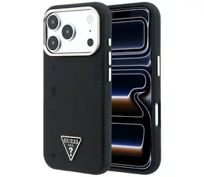 Guess Kevlar Triangle Logo MagSafe černá / Zadní kryt / MagSafe / iPhone 17 Pro Max / 18 Pro Max