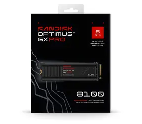 SanDisk Optimus GX PRO 8100 Heatsink 8TB / Interní SSD / M.2 2280 / PCIe Gen5 x4 / TLC 3D NAND