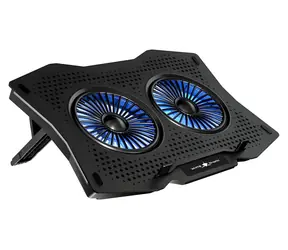 White Shark GCP-4 ICE GUARD černá / Chladicí podložka pod notebook / 17.3" / 2 ventilátory / USB hub / 7 poloh sklonu