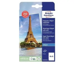 Avery Premium Satin matt / Fotopapír / matný / 10x15 cm / 250 g/m2 / 50 ks