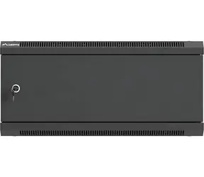 Lanberg WF01-6404-00B černá / Nástěnný rozvaděč / 19" / 4U / 600×450 mm / kovové dveře / flat pack