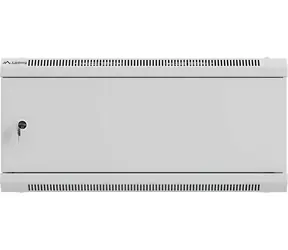 Lanberg WF01-6604-00S šedá / Nástěnný rozvaděč / 19" / 4U / 600×600 mm / kovové dveře / flat pack
