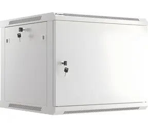 Lanberg WF01-6609-00S šedá / Nástěnný rozvaděč / 19" / 9U / 600x600 mm / kovové dveře / Flat pack