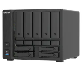 QNAP TS-h966TX-8G / NAS / Intel Core i3 6-core / 5x 3,5" SATA + 4x 2,5" U.2 / 2x 2,5GbE / 2x Thunderbolt 4