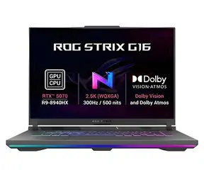 ASUS ROG Strix G16 šedá / Herní notebook / 16" 2,5K IPS 300Hz / AMD Ryzen 9 8940HX / 32GB / 1TB SSD / RTX 5070 8GB