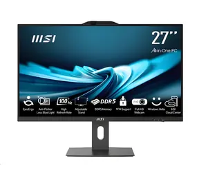 MSI PRO AP272P 14M-1085XEU černá / All-in-one počítač / 27" FHD / Intel Core i3-14100 / 16GB / 512GB SSD / Bez OS