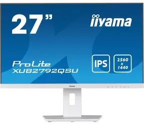 27" IIYAMA Prolite XUB2792QSU-W5 bílá / IPS / 2560x1440 / 16:9 / 5ms / 1000:1 / 350cd / repro / DVI / HDMI / DP