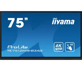 75" IIYAMA ProLite TE7512MIS-B3AG černá / IPS / 3840x2160 / 16:9 / 8ms / 1200:1 / 400cd / repro / VGA / HDMI / USB-C