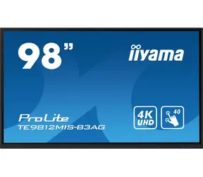 98" IIYAMA ProLite TE9812MIS-B3AG černá / IPS / 3840x2160 / 16:9 / 8ms / 1200:1 / 400cd / repro / VGA / HDMI / USB-C