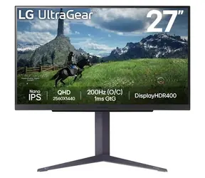 27" LG UltraGear 27GS85Q-B černá / IPS / 2560 x 1440 / 16:9 / 1000:1 / 400dc-m2 / HDMI & DP / USB / VESA