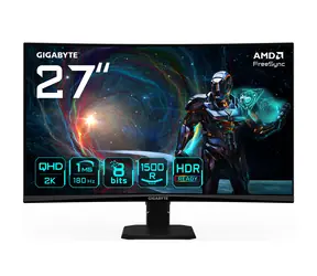 27" GIGABYTE GS27QCA černá / VA / 2560x1440 / 16:9 / 1ms / 5000:1 / 250cd-m2 / HDMI + DP / VESA / Adaptive Sync