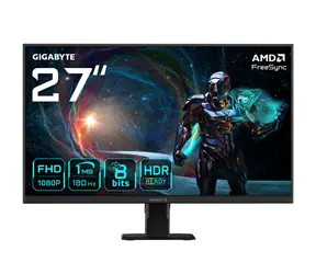 27" GIGABYTE GS27FA černá / IPS / 1920x1080 / 16:9 / 1ms / 1000:1 / 300cd-m2 / HDMI + DP / VESA / FreeSync