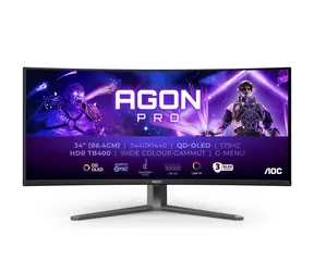 34" AOC AGON Pro AG346UCD černá / OLED / 3440x1440 / 16:9 / 0.03ms / 1.5mil:1 / 250cd-m2 / HDMI + DP / VESA