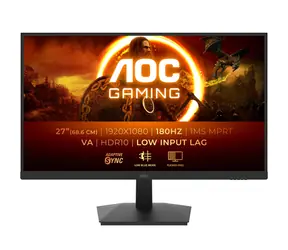 27" AOC Gaming 27G15N2 černá / VA / 1920x1080 / 16:9 / 1ms / 80mil:1 / 300cd-m2 / HDMI + DP / VESA