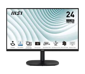 23.8" MSI PRO MP245V černá / 1920 x 1080 / VA / 16:9 / 1ms / 4000:1 / 300cd-m2 / HDMI+VGA / VESA