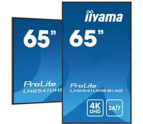 65" IIYAMA ProLite LH6541UHS-B1AG černá / VA / 3840x2160 / 16:9 / 6.5ms / 5000:1 / 500cd / repro / HDMI / USB