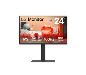 23.8" LG 24BA750-B černá / IPS / 16:9 / 1920x1080 / 5ms / 100Hz / 250cd/m2 / 910:1 / HDMI & DP