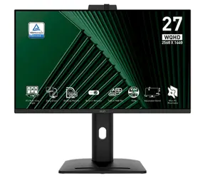 27" MSI PRO MP275QPDG černá / 2560 × 1440 / IPS / 16:9 / 1ms / 1300:1 / 250cd-m2 / HDMI + DP