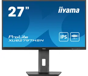 27" IIYAMA ProLite XUB2797HSN-W2 bílá / IPS / 1920x1080 / 16:9 / 1ms / 1000:1 / 300cd / repro / HDMI / DP / USB-C