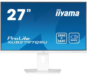 27" IIYAMA ProLite XUB2797QSU-W2 bílá / IPS / 2560x1440 / 16:9 / 1ms / 1300:1 / 300cd / repro / HDMI / DP 