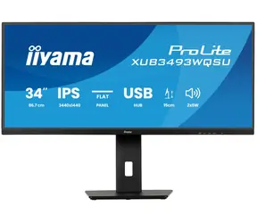 34" IIYAMA ProLite XUB3493WQSU-B6 černá / IPS / 3440x1440 / 21:9 / 1ms / 1000:1 / 400cd / HDMI+DP / repro