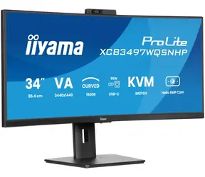 34" IIYAMA ProLite XCB3497WQSNPH-B1 černá / VA / 3440x1440 / 21:9 / 0.4ms / 3000:1 / 350cd / HDMI+DP+USB-C / repro