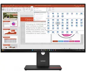 27" Lenovo ThinkVision T27-40 černá / IPS / 1920×1080 / 4ms / 1500:1 / 300cd-m2 / HDMI+DP+VGA / VESA / Pivot